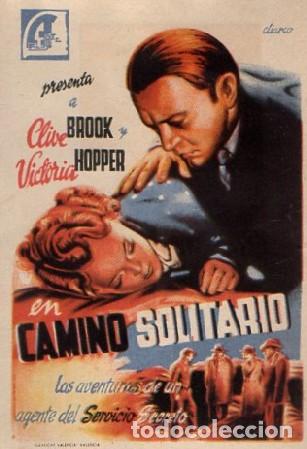 Cine: PROGRAMA DE CINE: CAMINO SOLITARIO PC-9228 - Foto 1