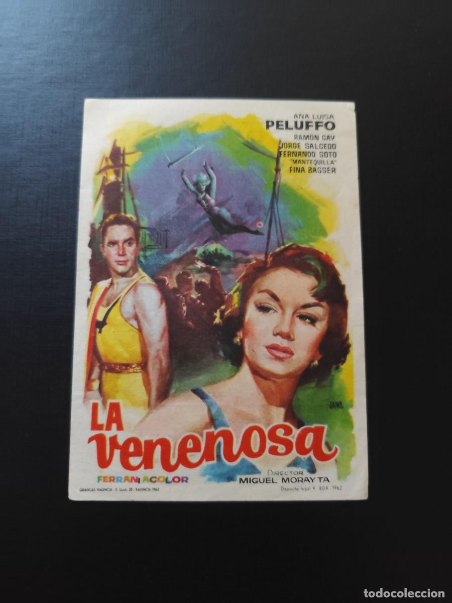 Foglietti di film di film antichi di cinema: La venenosa con publicidad Alc&aacute;zar M&aacute;laga