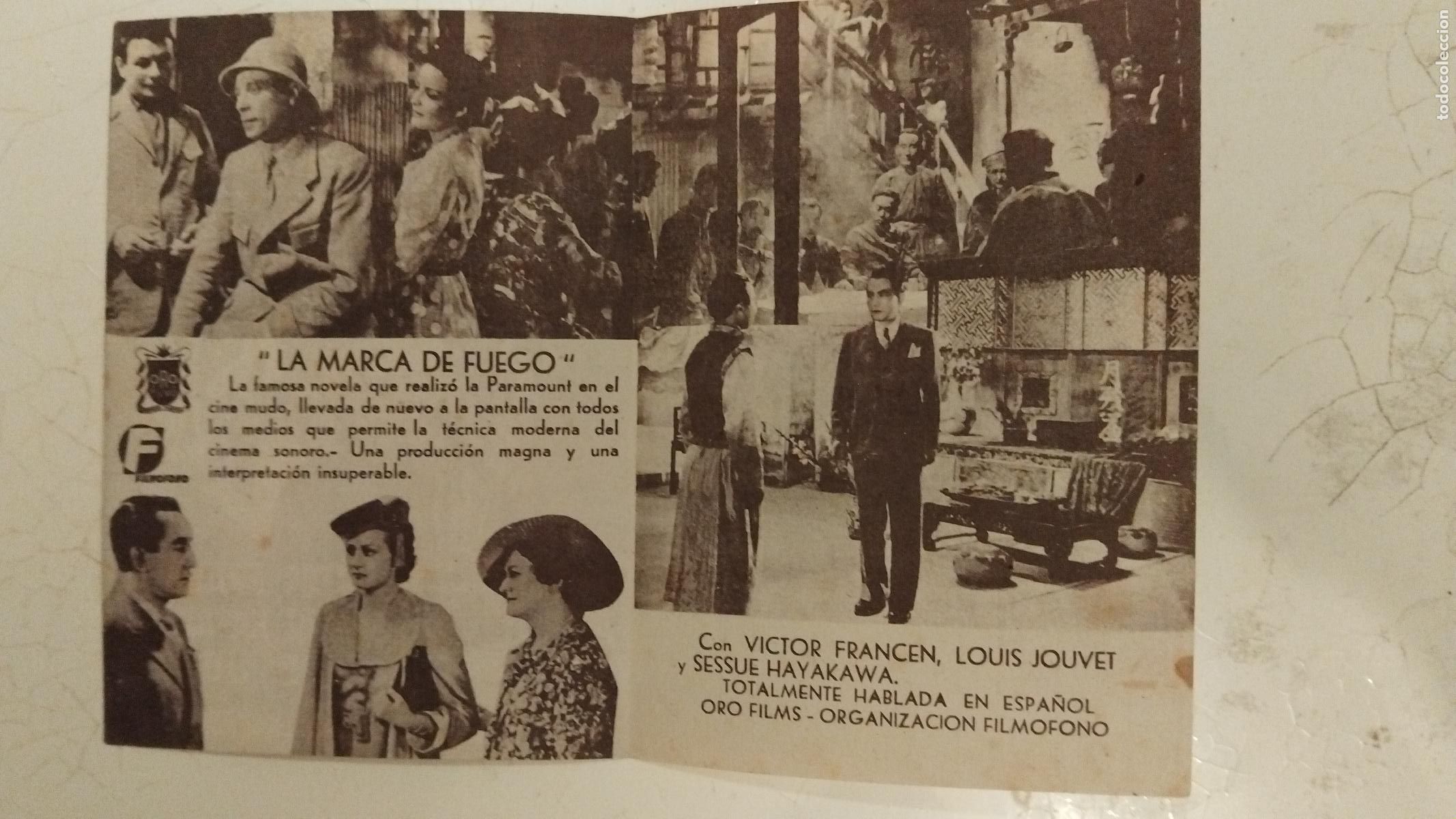 Cine: PROGRAMA DE CINE DOBLE - LA MARCA DE FUEGO - ODEON CINEMA. - Foto 2