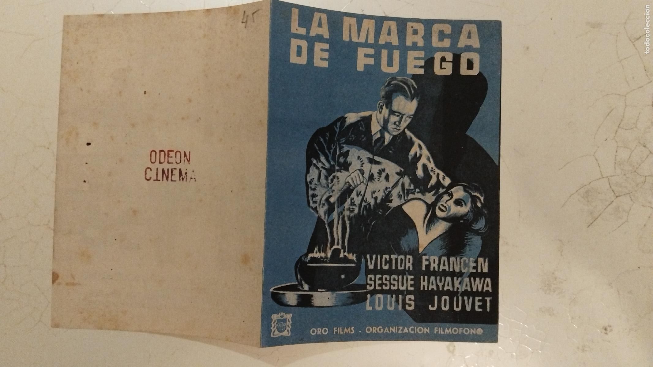 Cine: PROGRAMA DE CINE DOBLE - LA MARCA DE FUEGO - ODEON CINEMA. - Foto 1