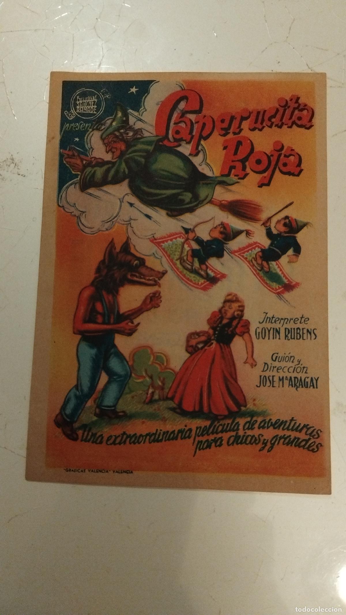 Cine: PROGRAMA DE CINECAPERUCITA ROJA - CINE MAR 1952 - Foto 1