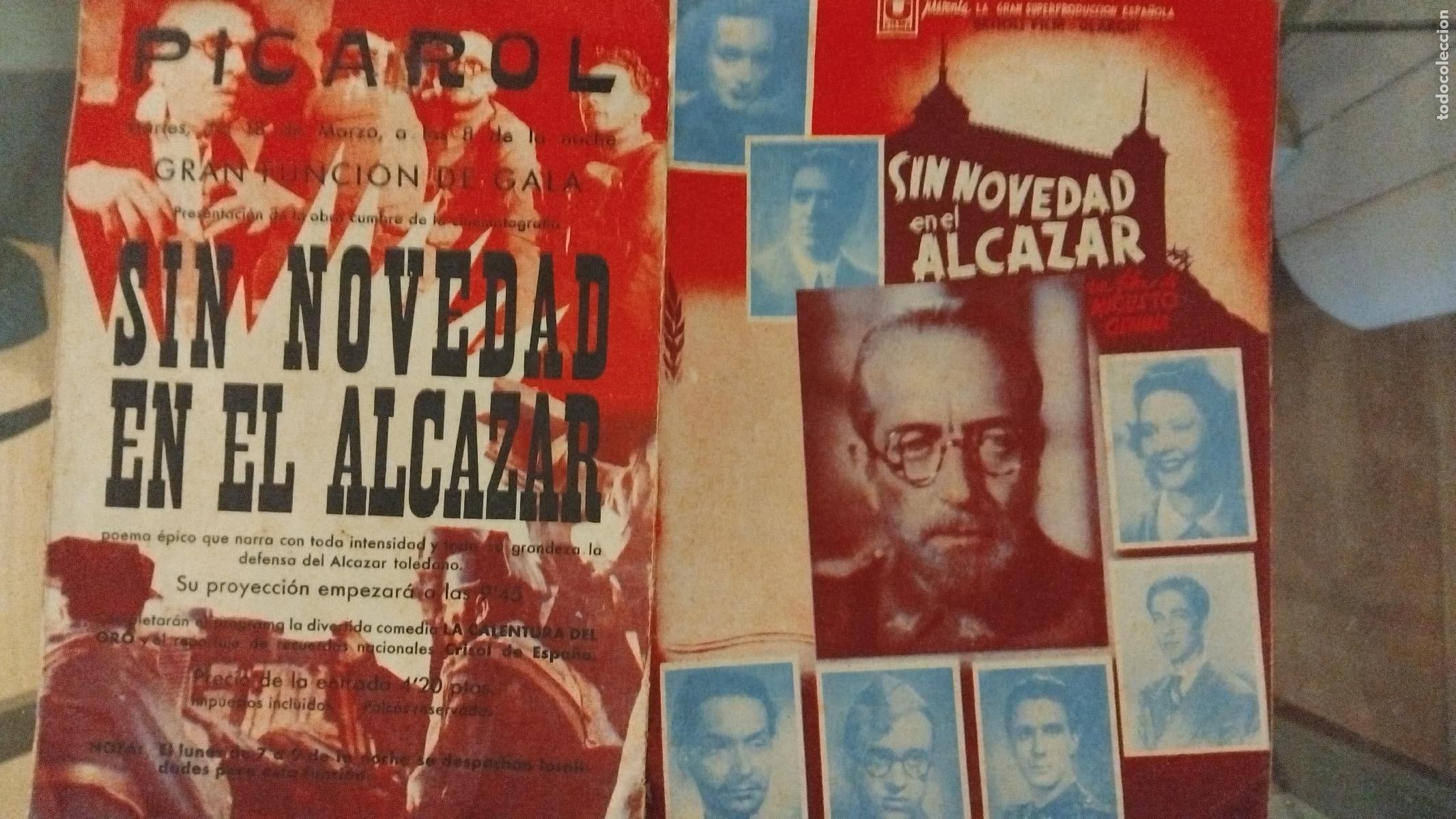 Cine: PROGRAMA DE CINE SIN NOVEDAD EN EL ALCAZAR - CENTRO AGREICOLA 1941 - Foto 1