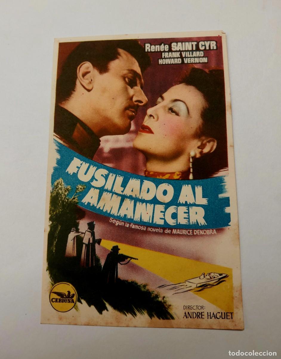Cine: Fusilado al Amanecer 1950 Sin publicidad