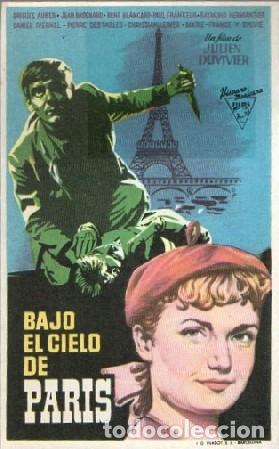 Cine: PROGRAMA DE CINE: BAJO EL CIELO DE PARIS PC-9239 - Foto 1