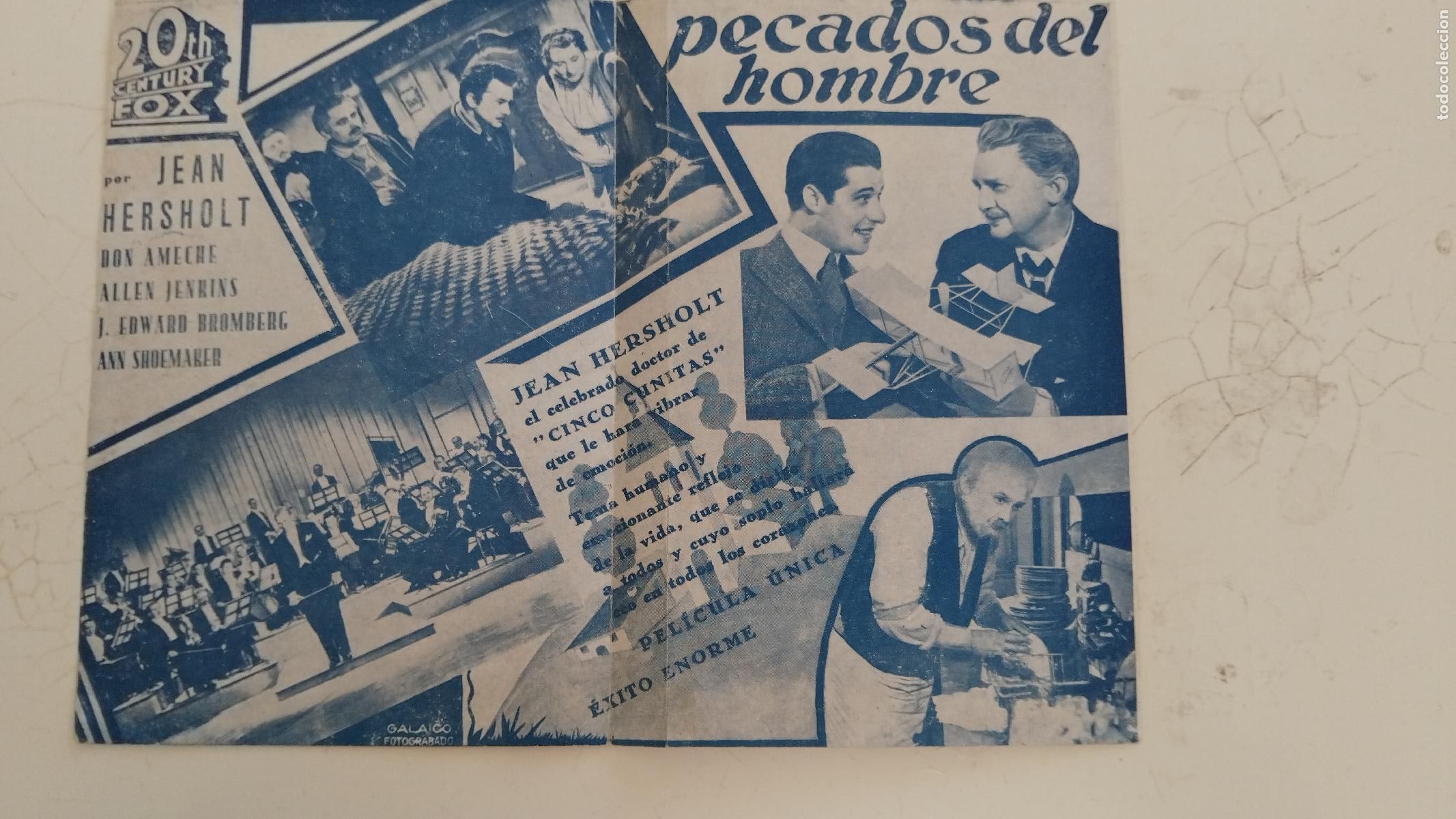 Cine: PROGRAMA DE CINE DOBLE PECADOS DEL HOMBRE - PATHE CINEMA - Foto 2