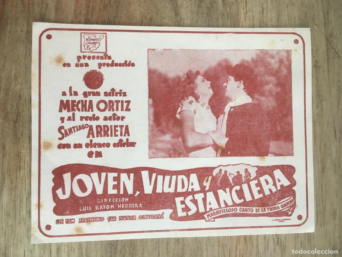  Flyers Publicitaires de films Anciens: joven viuda y estanciera folleto de mano original antiguo