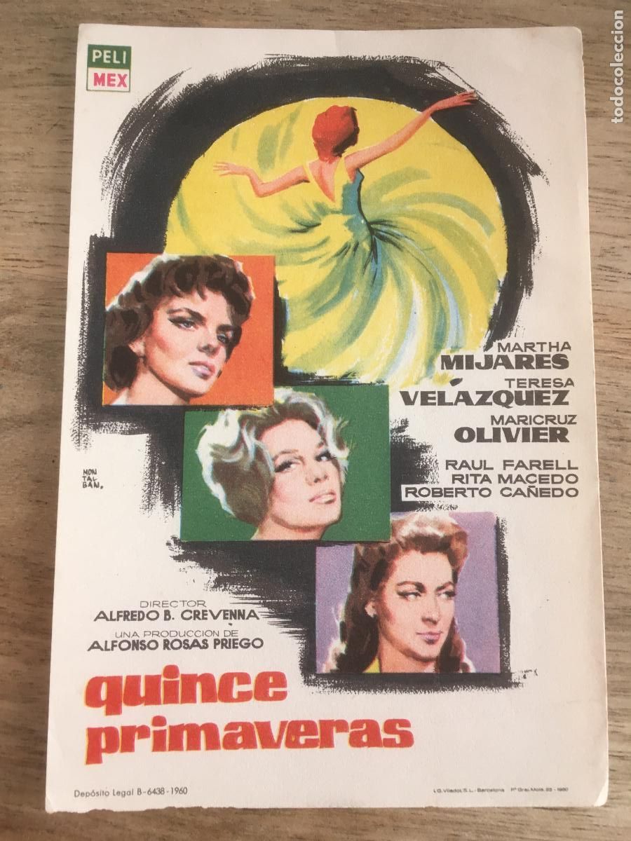 Kino: quince primaveras folleto de mano original antiguo perfecto estado