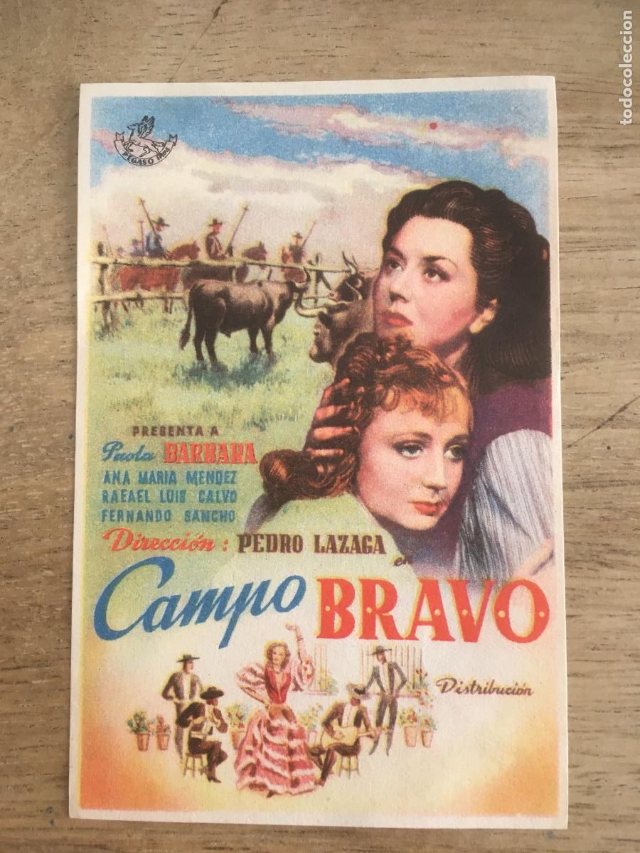 Flyers Publicitaires de films Anciens: campo bravo folleto de mano original antiguo perfecto estado