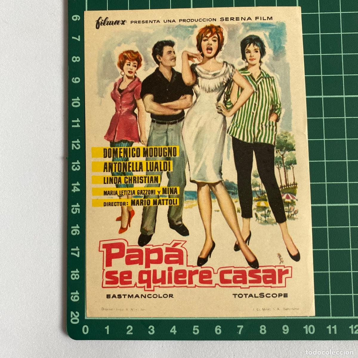  Flyers Publicitaires de films Anciens: folleto de mano programa de cine pelicula Papa se quiere casar