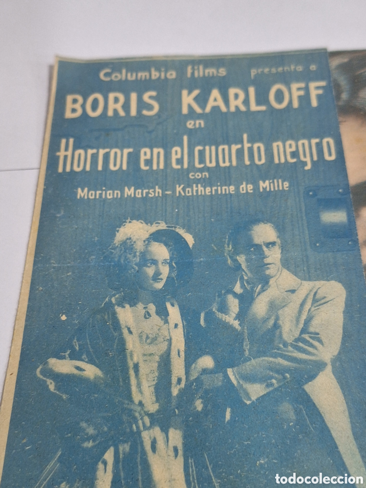 Cine: HORROR EN EL CUARTO NEGRO PROGRAMA DOBLE COLUMBIA BORIS KARLOFF MARIAN MARSH - Foto 5