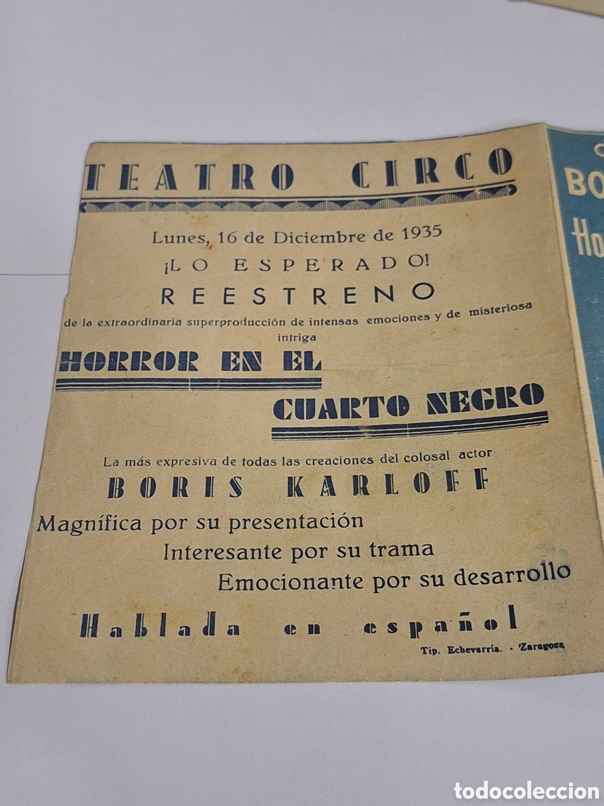 Cine: HORROR EN EL CUARTO NEGRO PROGRAMA DOBLE COLUMBIA BORIS KARLOFF MARIAN MARSH - Foto 9