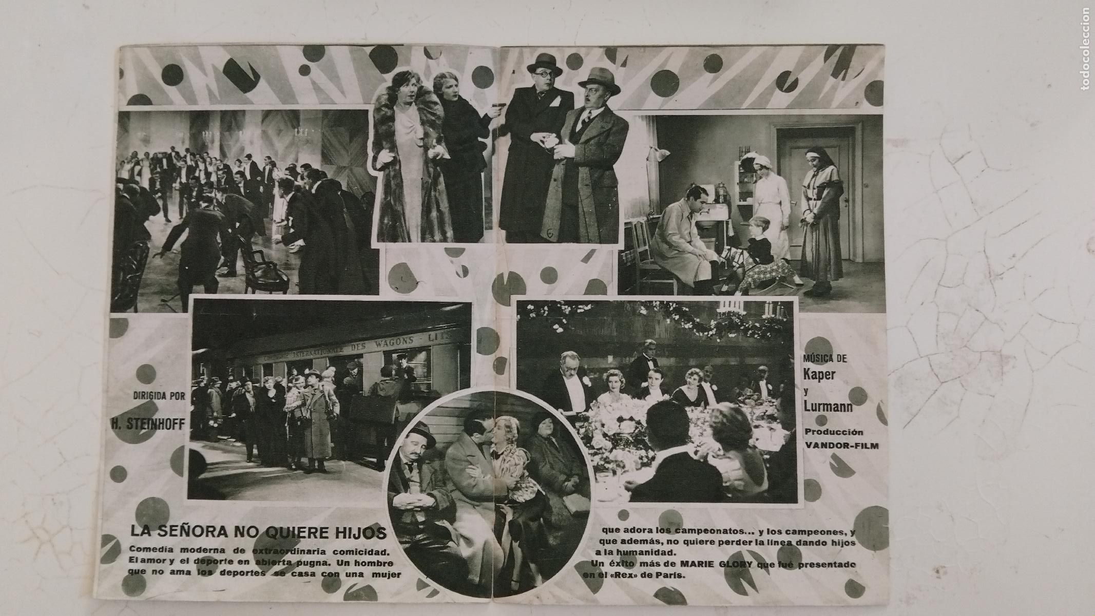 Cine: PROGRAMA DE CINE DOBLE LA SE&Ntilde;ORA NO QUIERE HIJOS - MARIE GLORY. - Foto 2