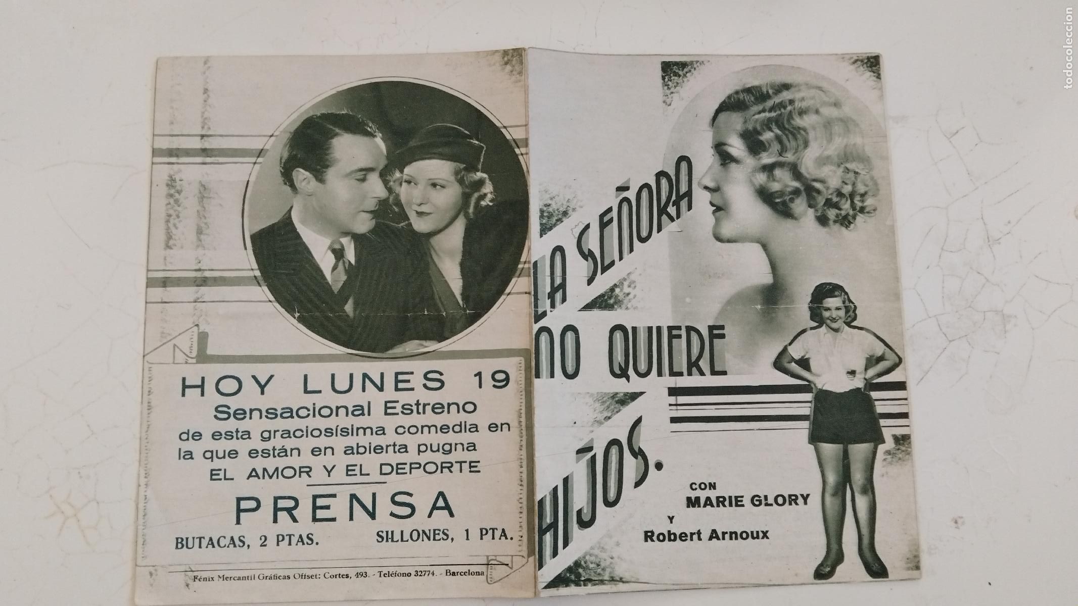 Cine: PROGRAMA DE CINE DOBLE LA SE&Ntilde;ORA NO QUIERE HIJOS - MARIE GLORY. - Foto 1