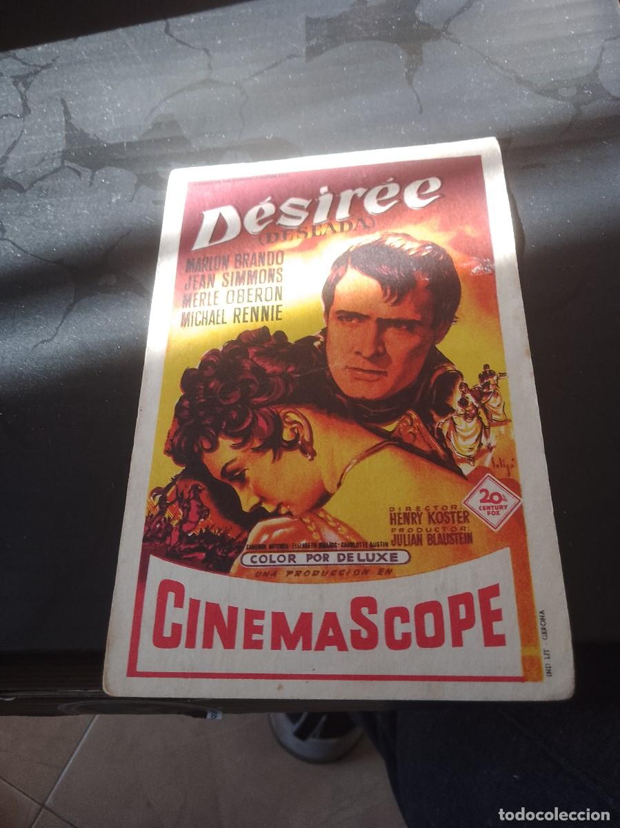 Cine: Desir&eacute;e deseada, folleto a&ntilde;os 50 aproximado