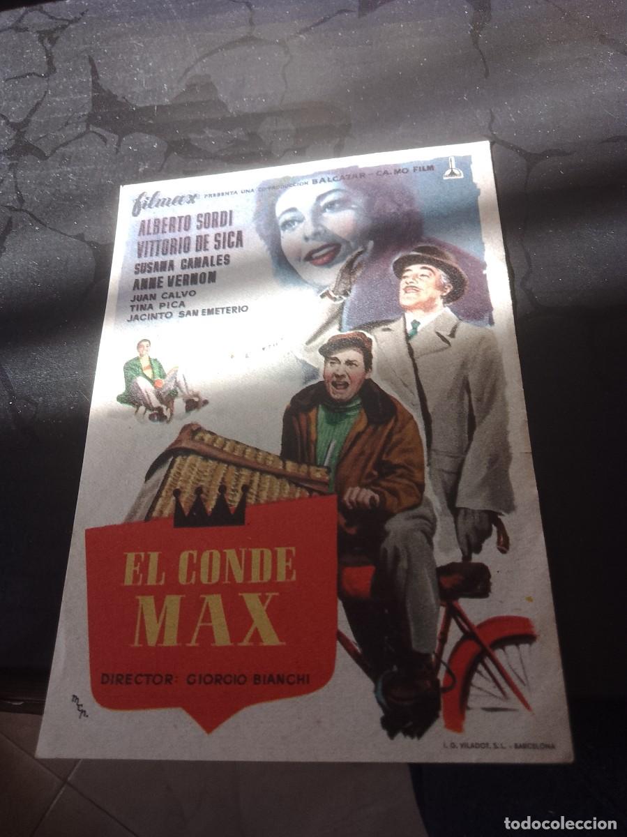 Cine: El conde max folleto a&ntilde;os 50 aproximado
