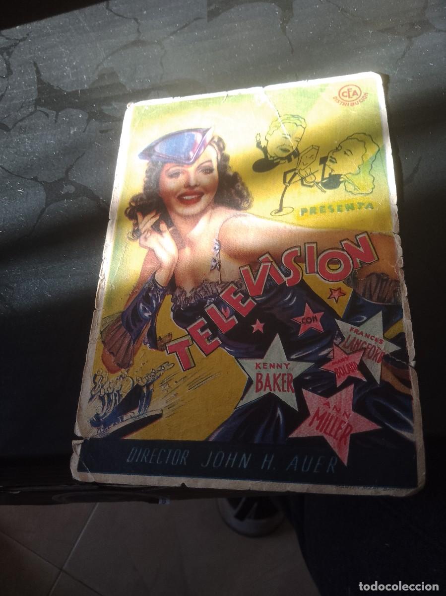 Cine: Televisi&oacute;n folleto a&ntilde;os 50 aproximado