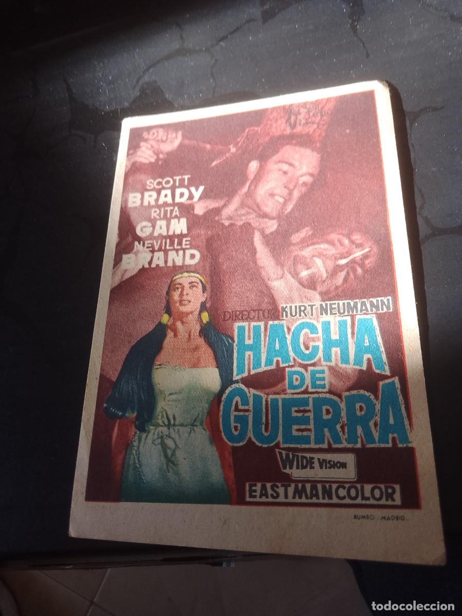 Cine: Hacha de guerra folleto a&ntilde;os 50 aproximado