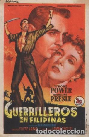 Cine: PROGRAMA DE CINE: GUERRILLEROS EN FILIPINAS PC-8302 - Foto 1