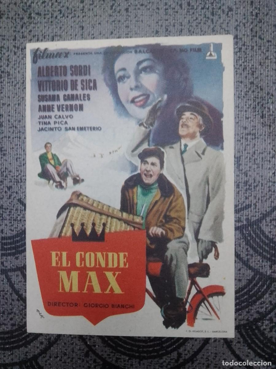 Cine: El conde max folleto a&ntilde;os 50 aproximado