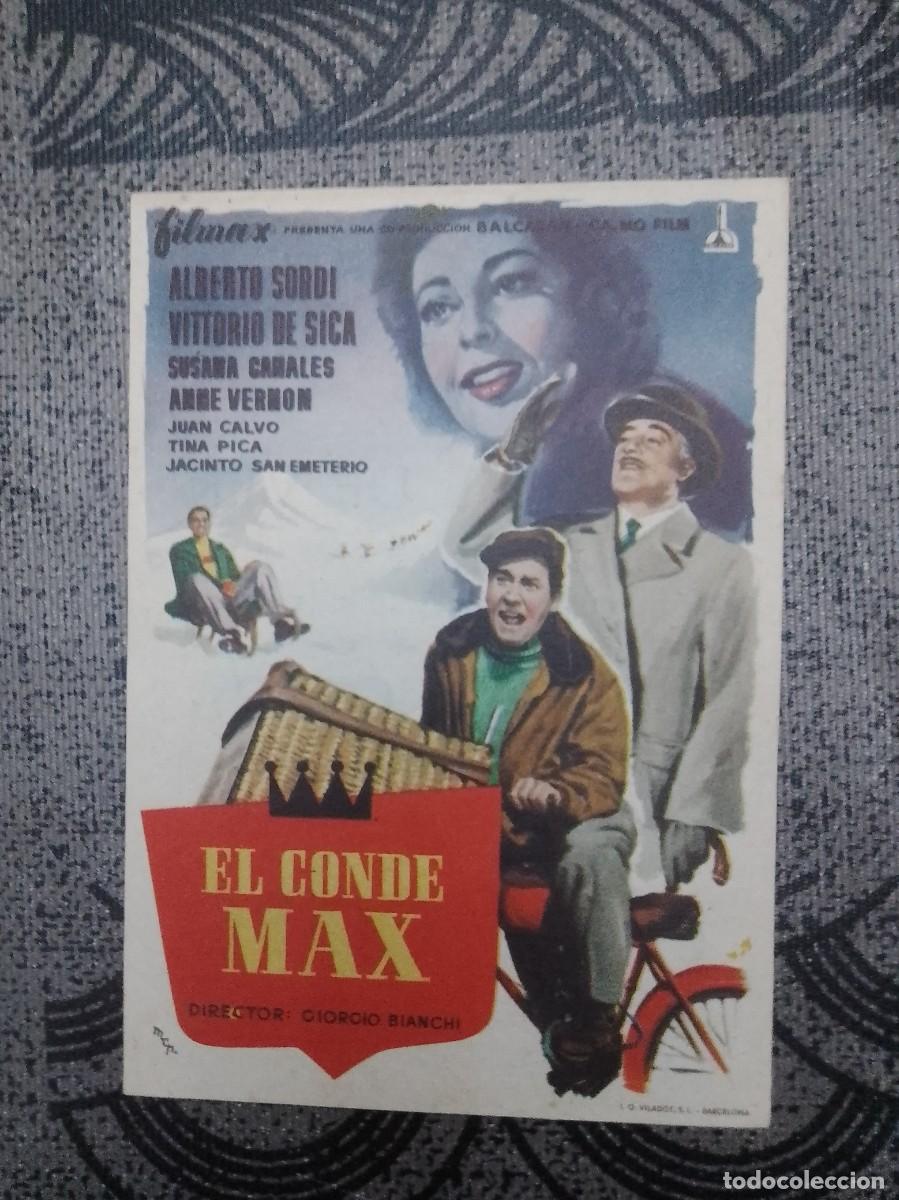 Cine: El conde max folleto a&ntilde;os 50 aproximado