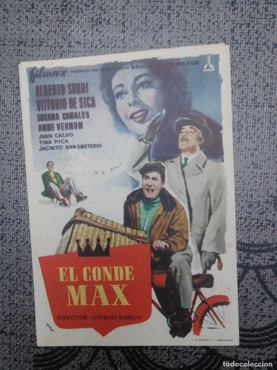 Cine: El conde max folleto a&ntilde;os 50 aproximado