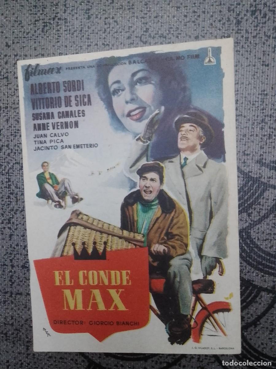 Cine: El conde max folleto a&ntilde;os 50 aproximado