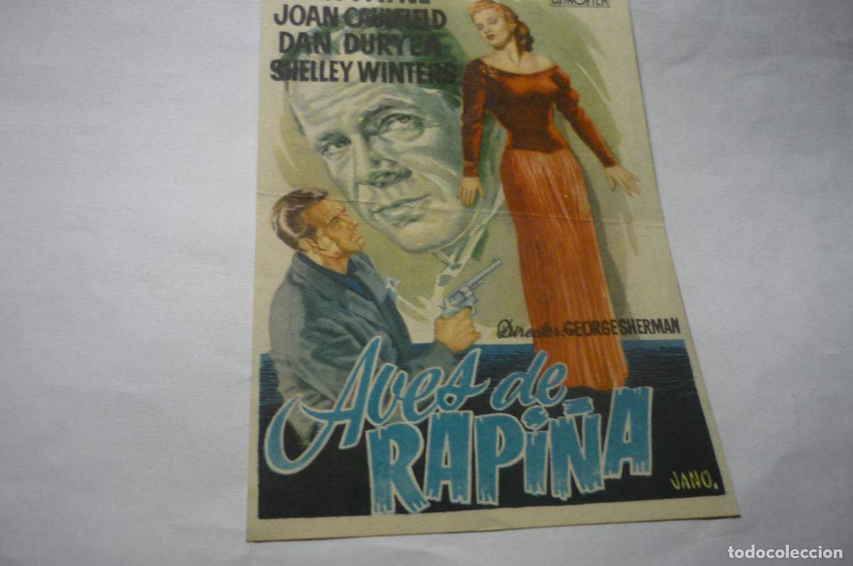 Cine: programa aves de rapi&ntilde;a.-john payne.-publicidad union y casino masnou??