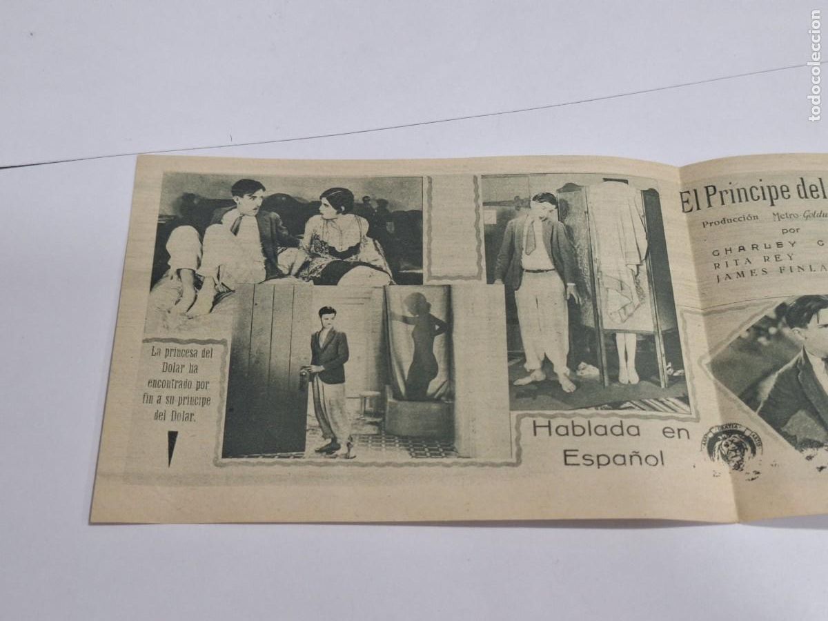 Cine: EL PRINCIPE DEL DOLAR PROGRAMA DOBLE MGM CHARLEY CHASE RITA REY HAL ROACH - Foto 2