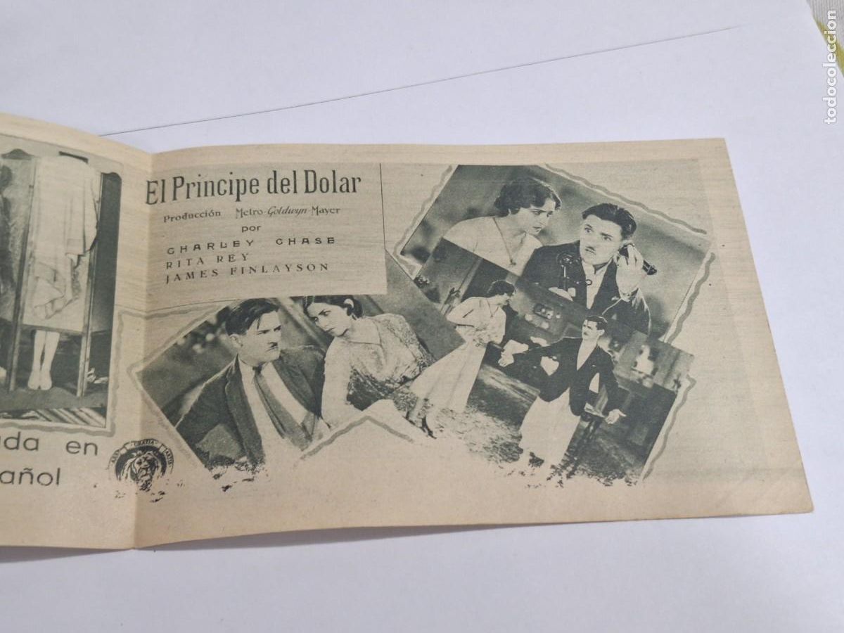 Cine: EL PRINCIPE DEL DOLAR PROGRAMA DOBLE MGM CHARLEY CHASE RITA REY HAL ROACH - Foto 3