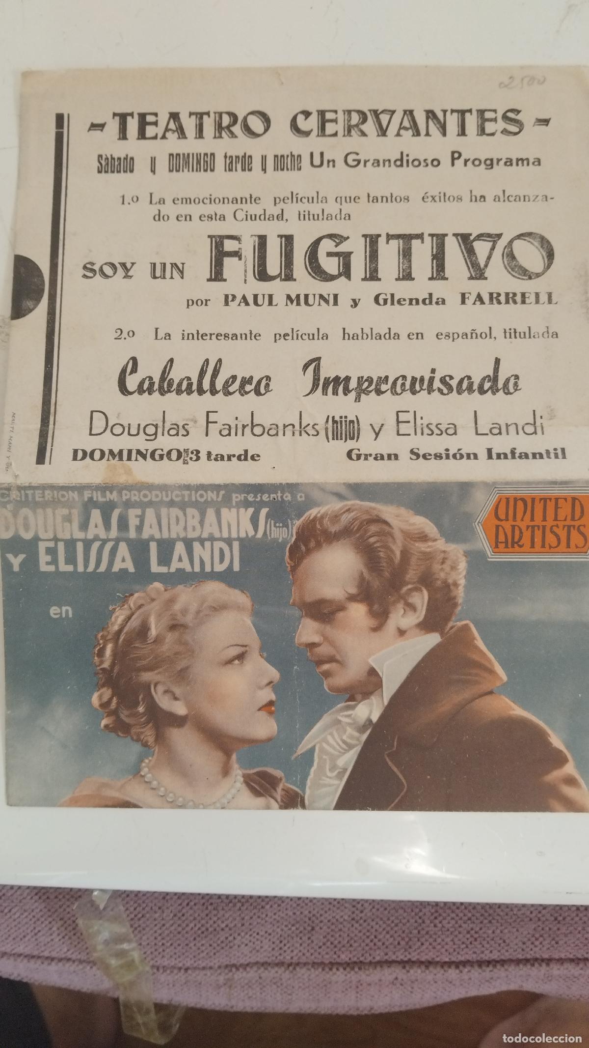 Cine: PROGRAMA DE CINE DOBLE CABALLERO IMPROVISADO - TEATRO CERVANTES - Foto 3