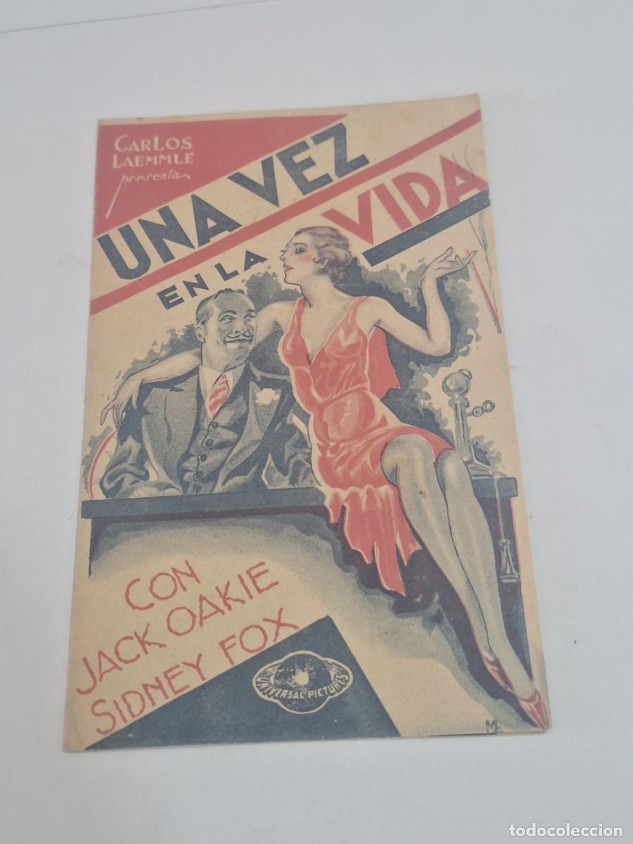 Cine: PROGRAMA DE CINE, UNA VEZ EN LA VIDA, FOLLETO DE MANO - Foto 1