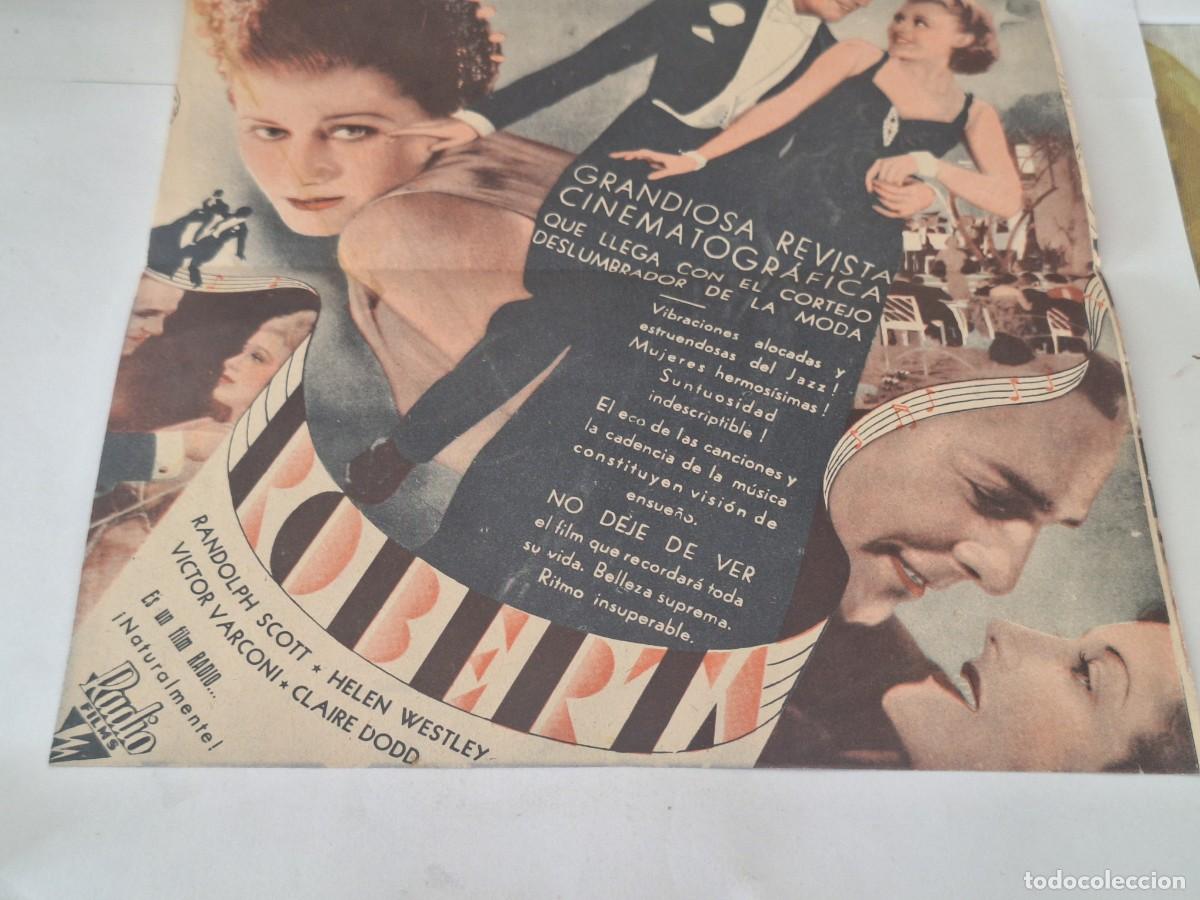 Cine: PROGRAMA DE CINE DOBLE GRANDE - ROBERTA- FOLLETO DE MANO ORIGINAL - Foto 3