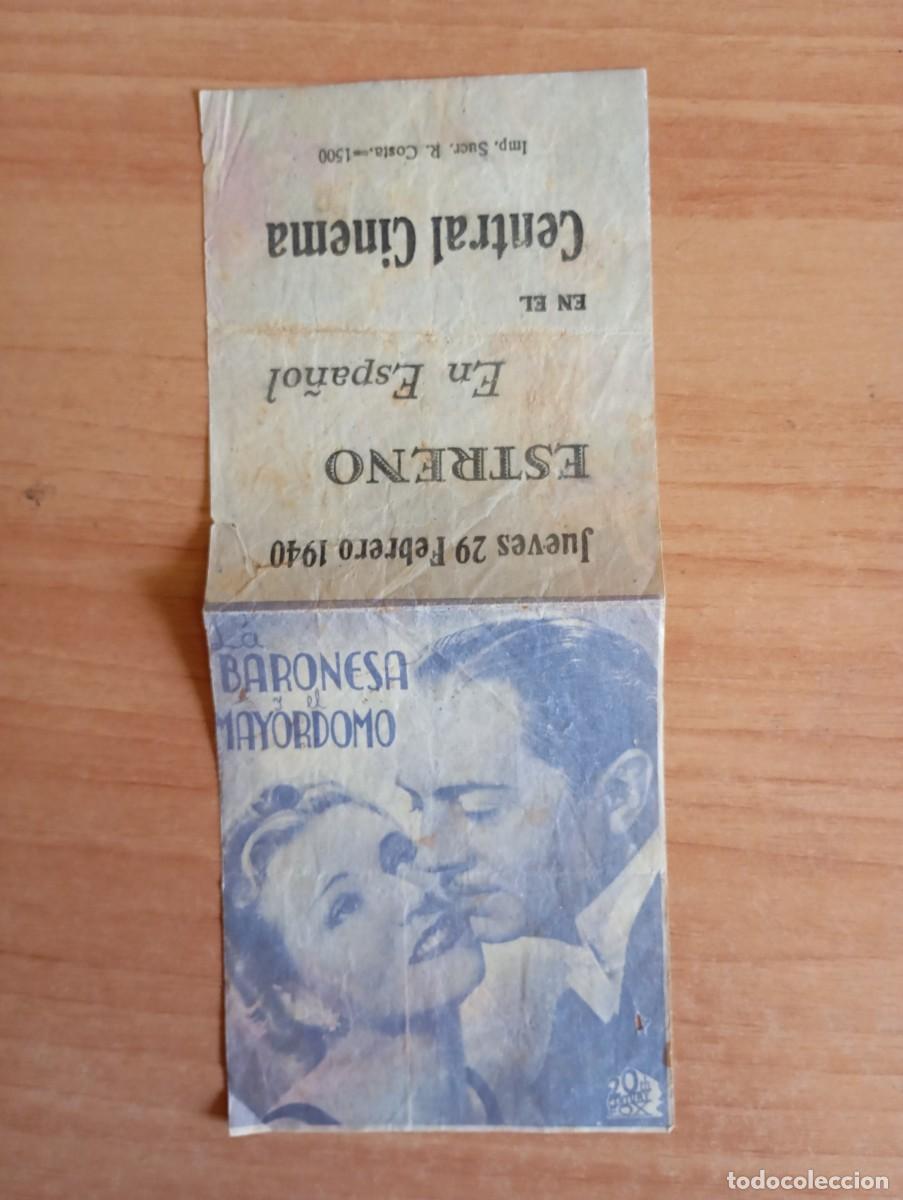 Cine: ROSA-.PROGRAMA DE LA PELICULA--LA BARONESA Y EL MAYORDOMO - Foto 1