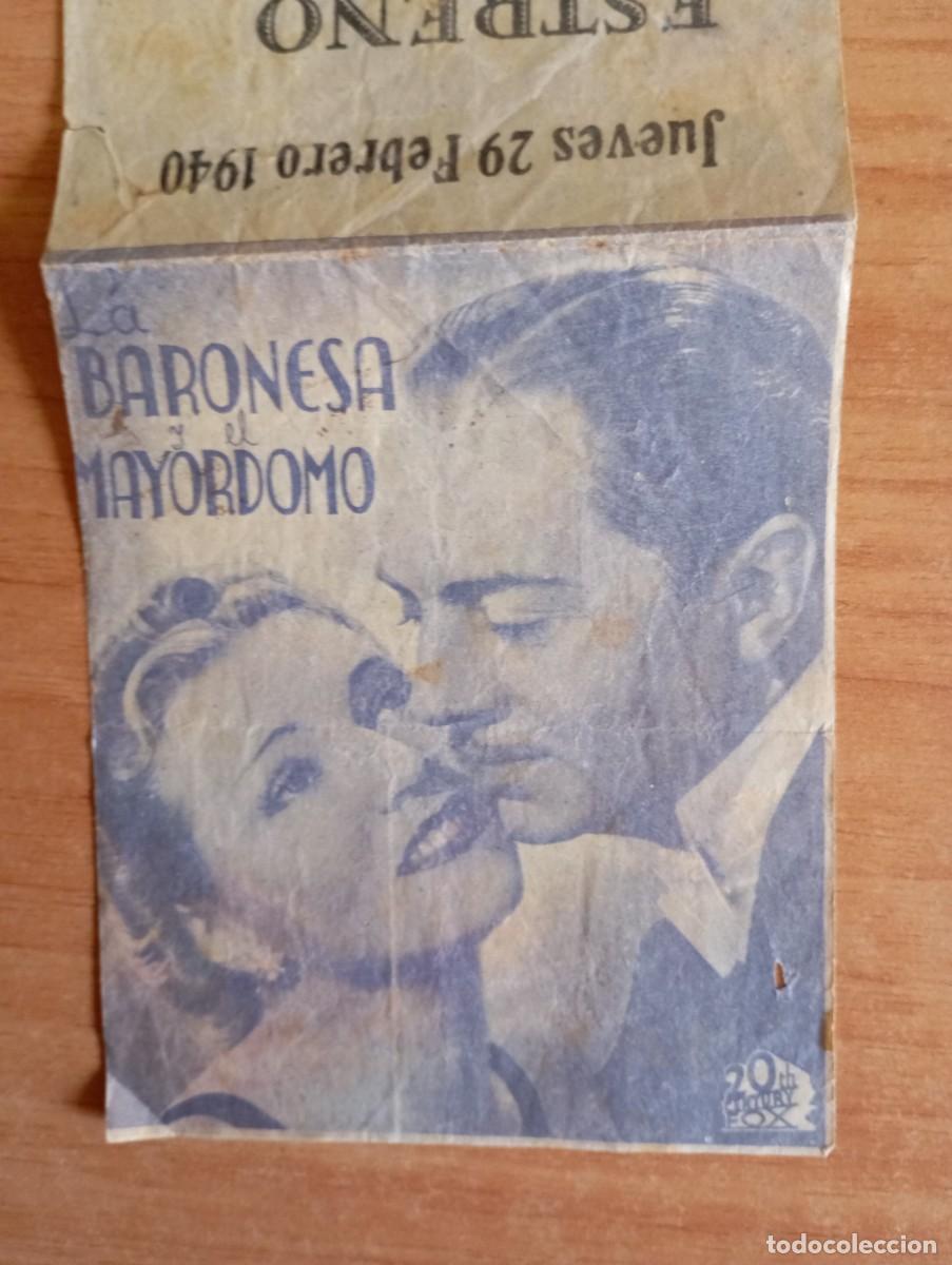 Cine: ROSA-.PROGRAMA DE LA PELICULA--LA BARONESA Y EL MAYORDOMO - Foto 2
