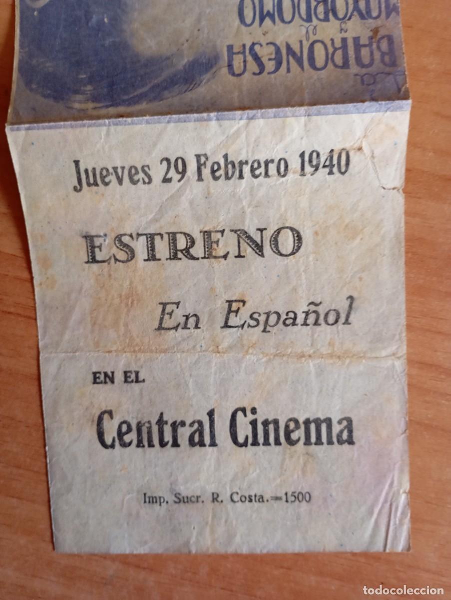 Cine: ROSA-.PROGRAMA DE LA PELICULA--LA BARONESA Y EL MAYORDOMO - Foto 3