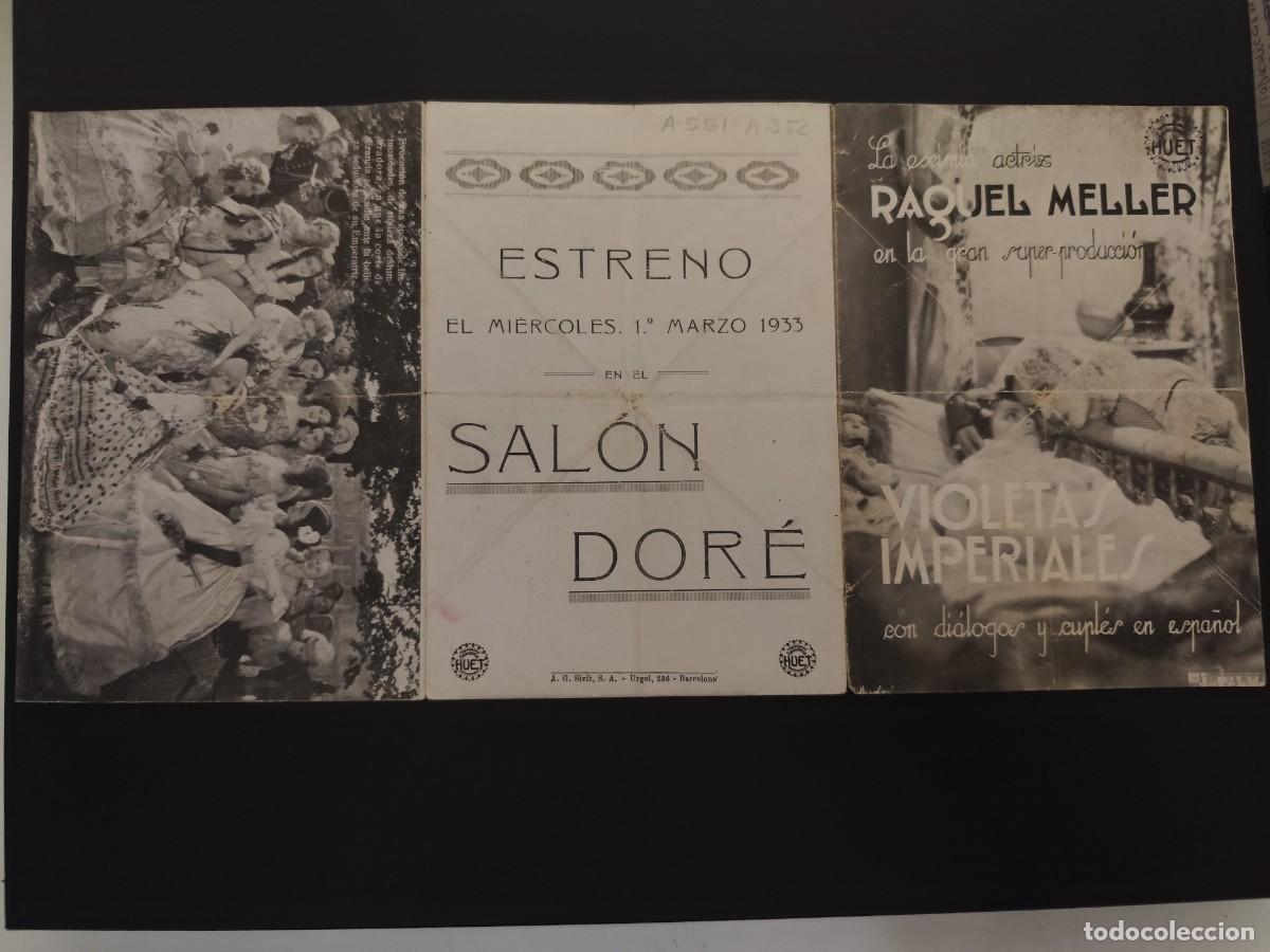 Cine: Violetas imperiales Triple con publicidad Sal&oacute;n Dore Barcelona