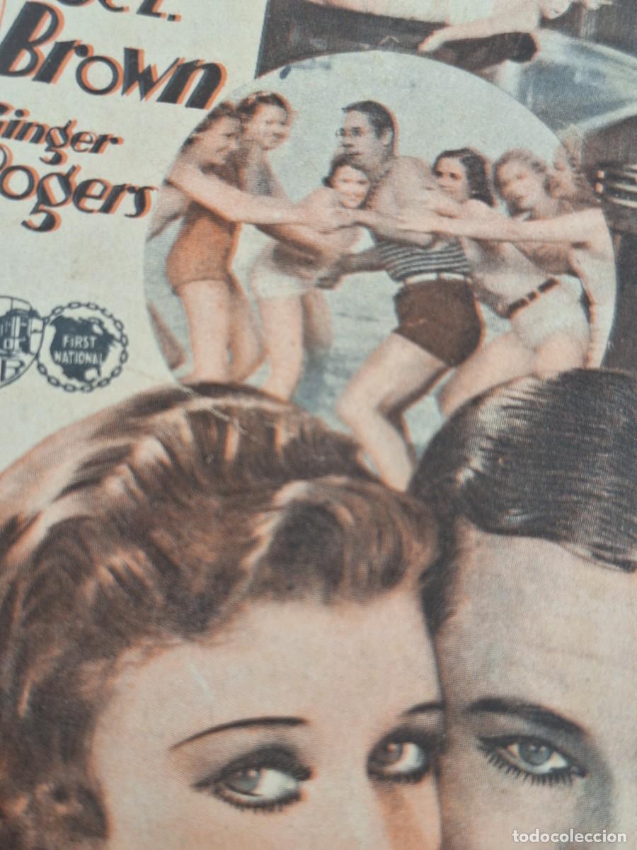 Cine: NADANDO EN SECO PROGRAMA TARJETA WARNER JOE E. BROWN GINGER ROGERS - Foto 2