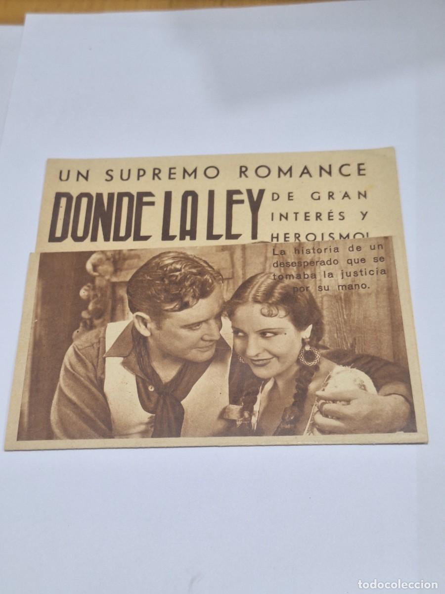 Cine: DONDE LA LEY NO EXISTE PROGRAMA DOBLE RKO RICHARD DIX MARIA ALBA MARTHA SLEEPER - Foto 2