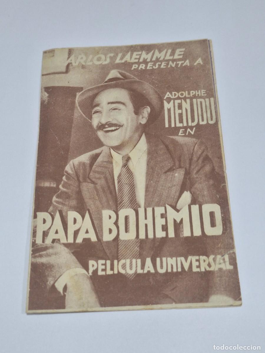 Cine: PAPA BOHEMIO PROGRAMA DOBLE UNIVERSAL ADOLPHE MENJOU DORIS KENYON - Foto 1