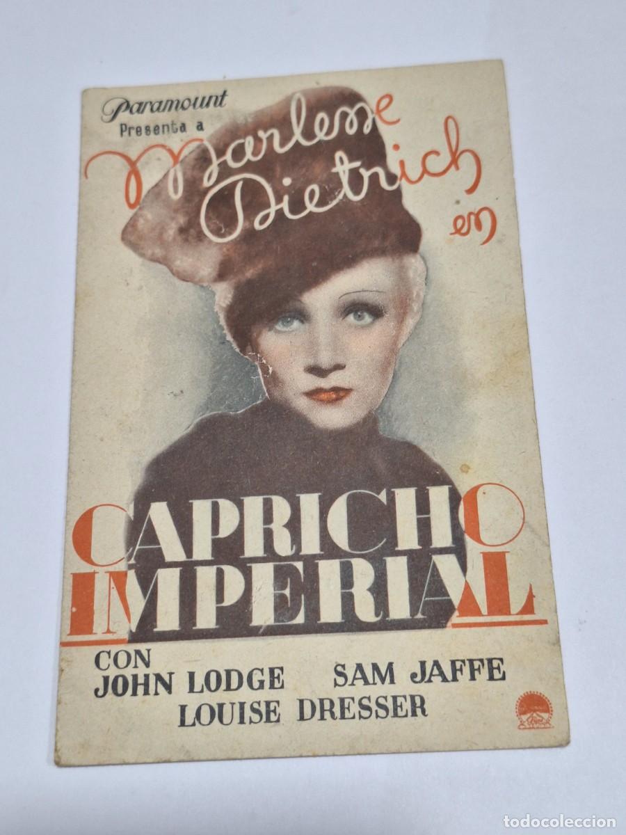 Cine: PROGRAMA DE CINE - CAPRICHO IMPERIAL - FOLLETO DE MANO - Foto 1