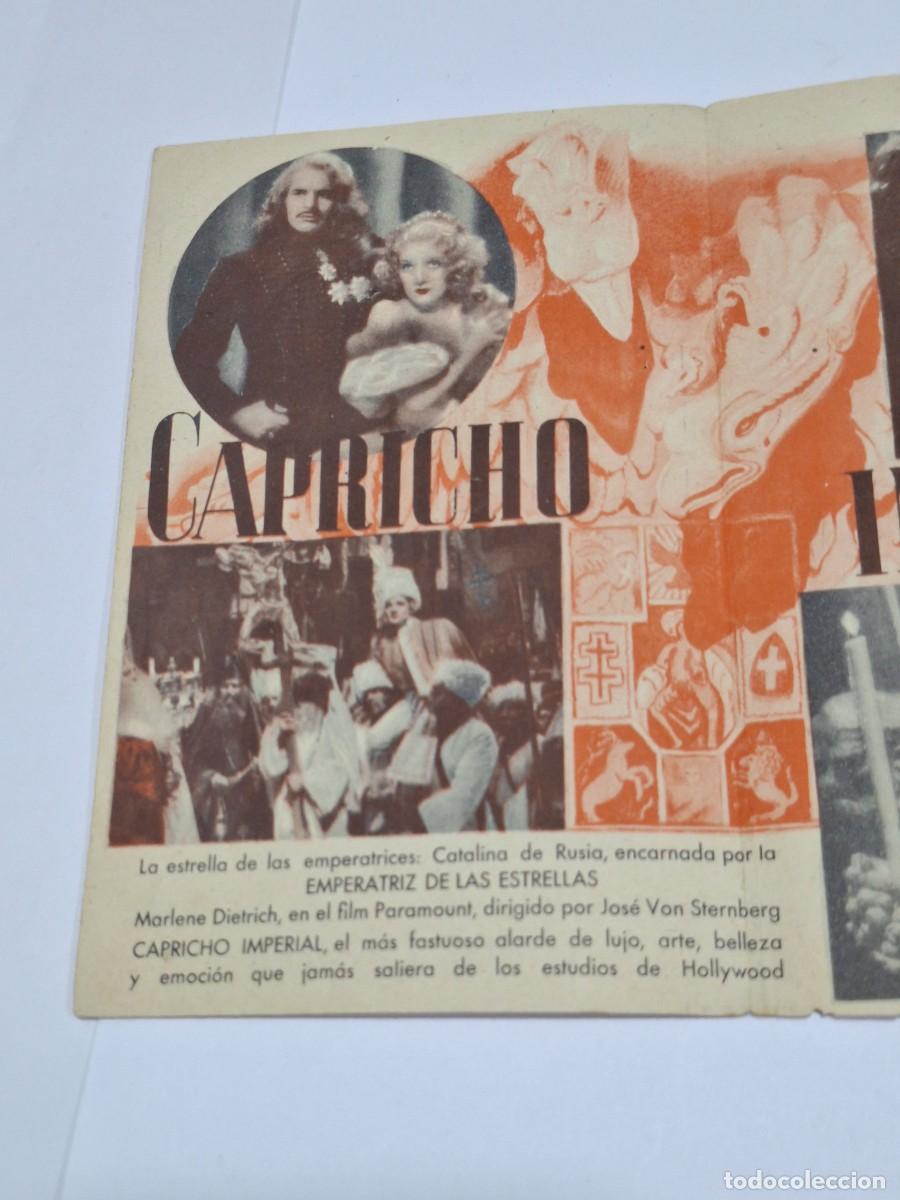 Cine: PROGRAMA DE CINE - CAPRICHO IMPERIAL - FOLLETO DE MANO - Foto 2