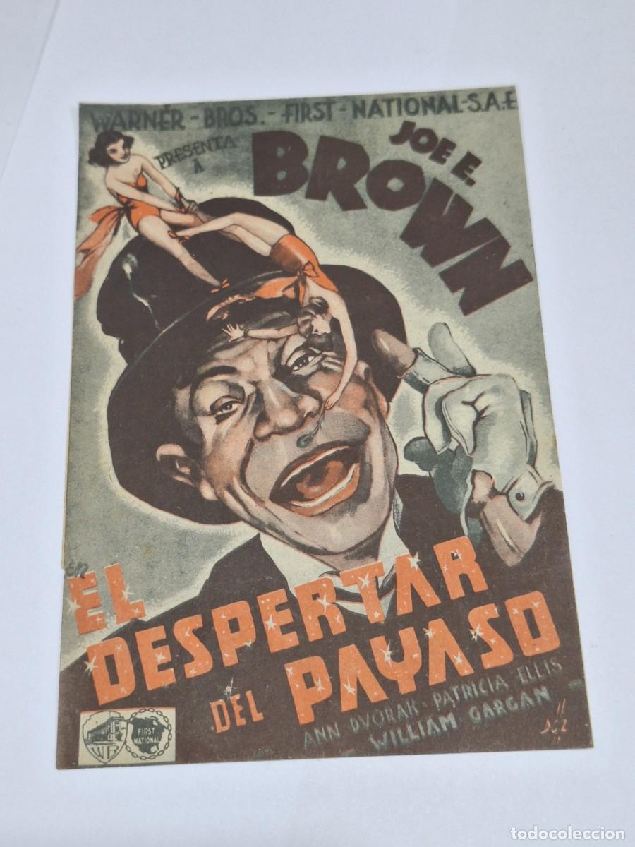 Cine: EL DESPERTAR DEL PAYASO PROGRAMA DOBLE WARNER JOE E. BROWN ANN DVORAK - Foto 1
