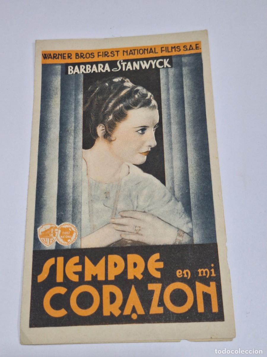 Cine: SIEMPRE EN MI CORAZON PROGRAMA DOBLE WARNER BABARA STANWYCK - Foto 1