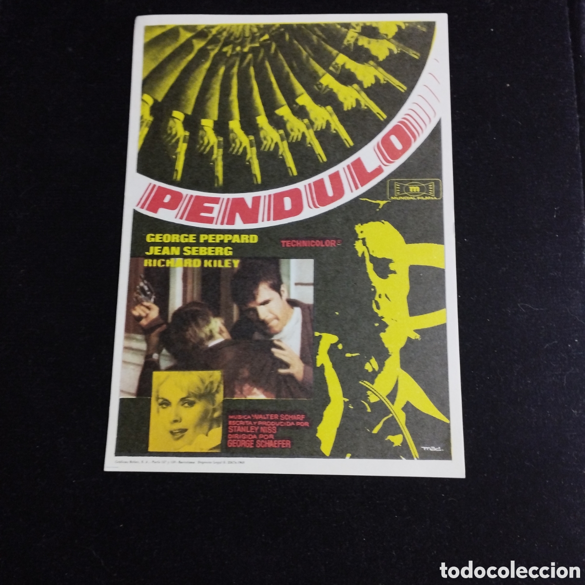 Cine: Programa de cine, sencillo. P&eacute;ndulo. George Peppard. Jean Seberg - Foto 1