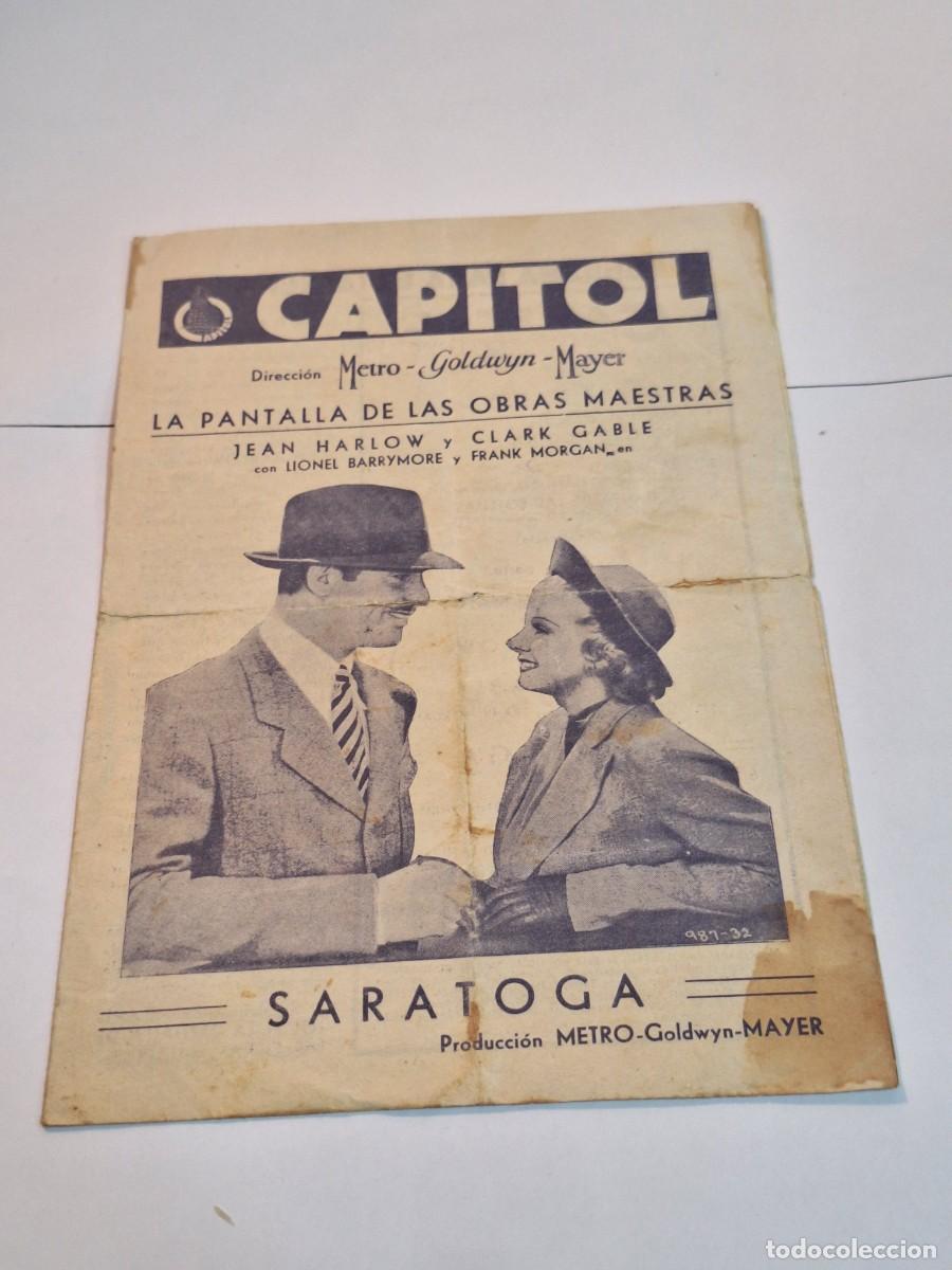Cine: Cine Capitol Madrid Programa de Mano Doble &ndash; Saratoga - Foto 1