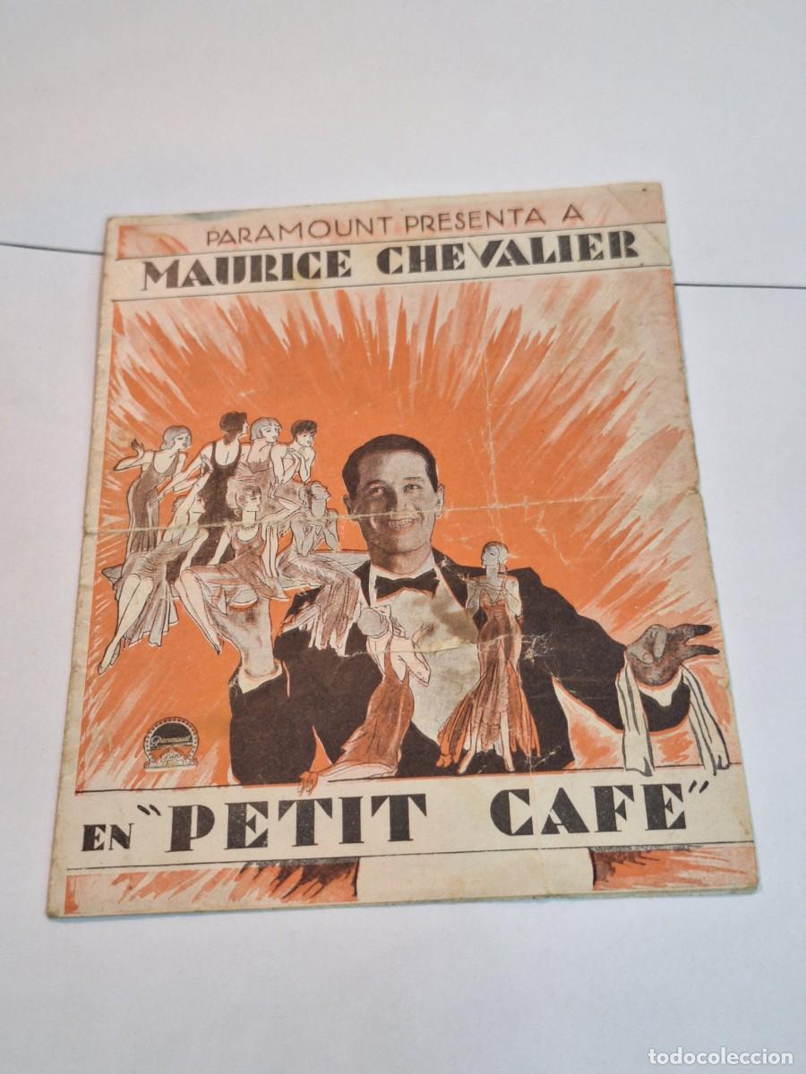 Cine: PETIT CAFE PROGRAMA DOBLE PARAMOUNT MAURICE CHEVALIER IVONNE VALLEE - Foto 1