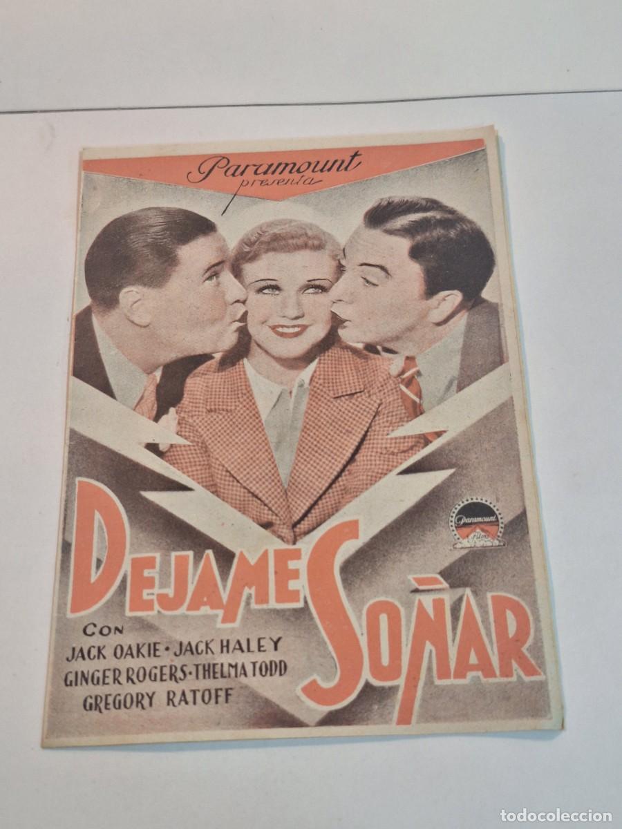 Cine: DEJAME SO&Ntilde;AR PROGRAMA DOBLE PARAMOUNT GINGER ROGERS JACK OAKIE JACK HALEY - Foto 1