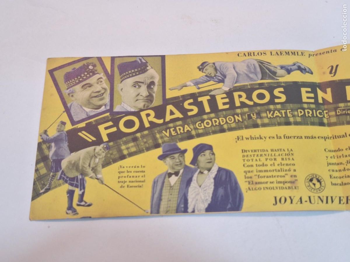 Cine: FORASTEROS EN ESCOCIA PROGRAMA DOBLE UNIVERSAL GEORGE SIDNEY CHARLES MURRAY VERA GORDON - Foto 2