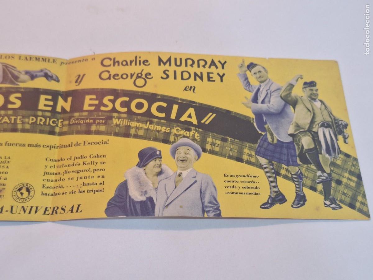 Cine: FORASTEROS EN ESCOCIA PROGRAMA DOBLE UNIVERSAL GEORGE SIDNEY CHARLES MURRAY VERA GORDON - Foto 3