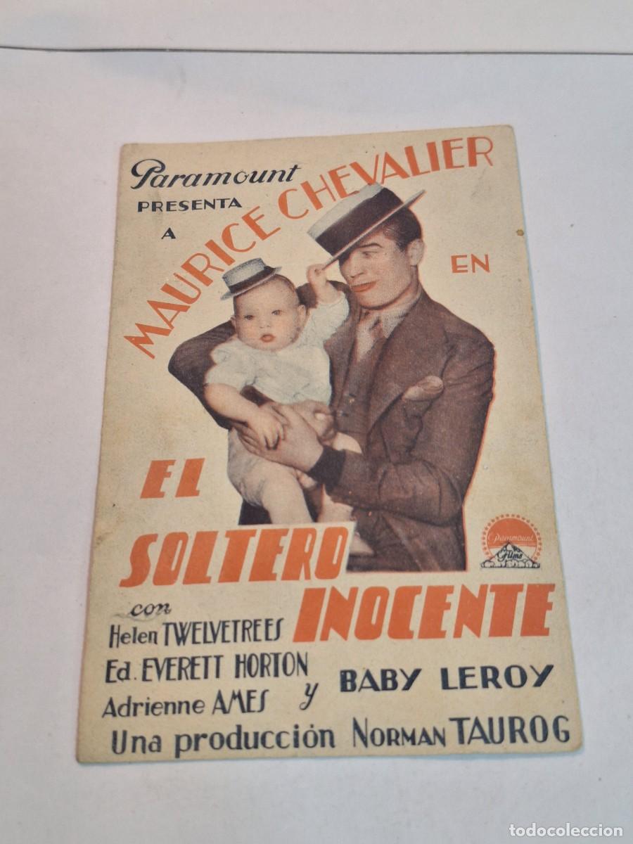 Cine: EL SOLTERO INOCENTE PROGRAMA DOBLE PARAMOUNT MAURICE CHEVALIER - Foto 1